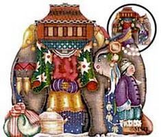 Melissa Shirley Designs The Nativity - Elephant Needlepoint Canvas