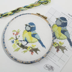 Stitchkits Crafts Blue Tit with Yellow Blossom Cross Stitch Kit