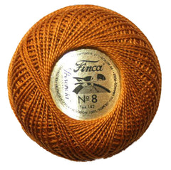 Presencia Perle Cotton Size 8 - 1072 Dark Golden Brown