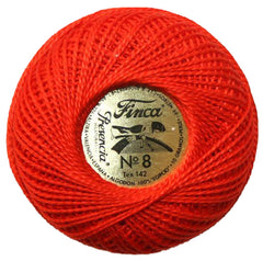 Presencia Perle Cotton Size 8 - 1163 Bright Orange Red