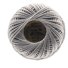Presencia Perle Cotton Size 5 - 8728 Light Shell Gray