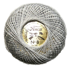 Presencia Perle Cotton Size 8 - 8728 Light Shell Gray