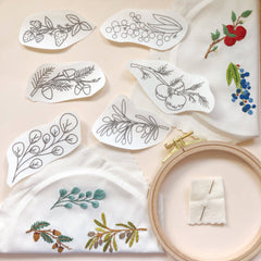 M Creative J Botanical Branches Peel Stick & Stitch Embroidery Patterns