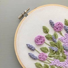 And Other Adventures Embroidery Co Hawthorne Embroidery Kit - Lilac
