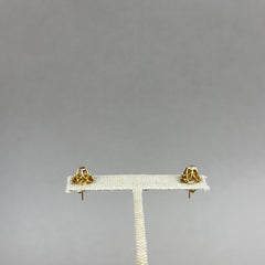 Antique Victorian Buttercup Diamond Stud Earring in 14k Rose Gold