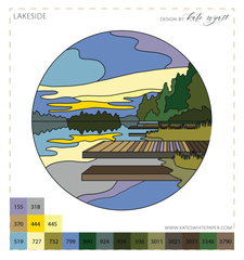 Kate Wyatt Fine Art Lakeside Embroidery Kit
