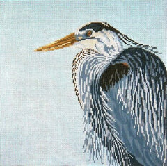 Needle Crossings Great Blue Heron Pillow Needlepoint Canvas