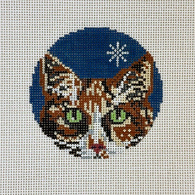 Needle Crossings Calico Cat Ornament Needlepoint Canvas
