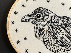 Hook Line and Tinker Raven Nevermore Embroidery Kit
