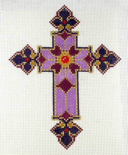 Lee's Needle Arts Cross Purple Needlepoint Canvas