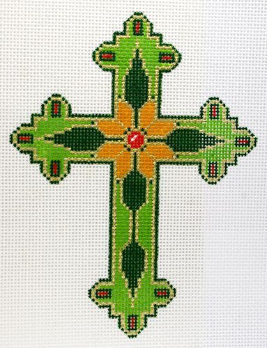 Lee's Needle Arts Cross Green Needlepoint Canvas