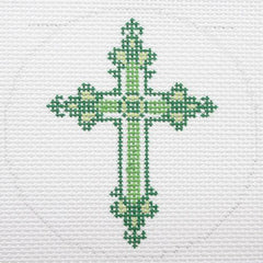 Lee's Needle Arts Lime Green Cross Needlepoint Canvas