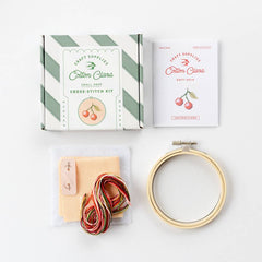 Cotton Clara Cherry Cross Stitch Kit