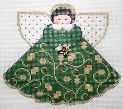 Painted Pony Designs Christmas Vine Angel w/charms Needlepoint Canvas