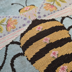 The Wishing Thorn Flower Bee Cross Stitch Pattern