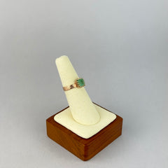 Antique Early Victorian Emerald Ring in 9k Gold
