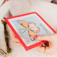 Cotton Clara Craft Kits & Supplies - Butterfly Needlepoint Kit - Beginner Craft Kit