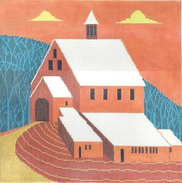 Cooper Oaks Design Mr Pidgeons Barn Needlepoint Canvas