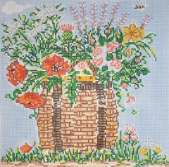 Cooper Oaks Design Spring Basket 1092 Needlepoint Canvas