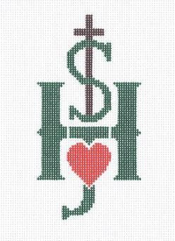 Cooper Oaks Design Sacred Heart/Jesus Needlepoint Canvas
