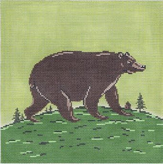 Cooper Oaks Design Folk Bear Needlepoint Canvas
