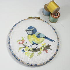 Stitchkits Crafts Blue Tit with Yellow Blossom Cross Stitch Kit