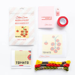 Cotton Clara Craft Kits & Supplies - Tomato Needlepoint Kit - Beginner Craft Kit