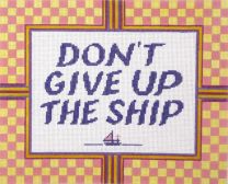 Barbara Russell Don't Give Up the Ship Needlepoint Canvas