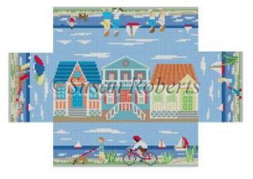 Susan Roberts Needlepoint Beach Walk Brick Cover Needlepoint Canvas