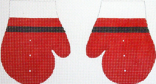 KCN Designers Santa Suit Mittens Needlepoint Canvas