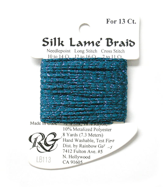 Rainbow Gallery Silk Lame Braid 13 - 113 Dark Lagoon