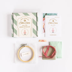 Cotton Clara Christmas Santa Cross Stitch Kit