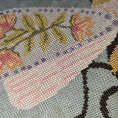 The Wishing Thorn Flower Bee Cross Stitch Pattern