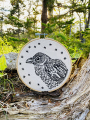 Hook Line and Tinker Raven Nevermore Embroidery Kit