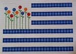 KCN Designers Button Flowers Flag Pillow Needlepoint Canvas