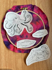 M Creative J Pacific Northwest Animal Embroidery Peel Stick and Stitch Patterns