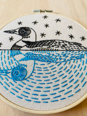 Hook Line and Tinker Loon Embroidery Kit