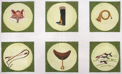 Kate Dickerson Needlepoint Collections Hunt Themes Coasters Needlepoint Canvas