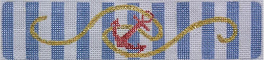 Kate Dickerson Needlepoint Collections Anchor & Blue Cabana Cuff Needlepoint Canvas