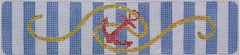 Kate Dickerson Needlepoint Collections Anchor & Blue Cabana Cuff Needlepoint Canvas