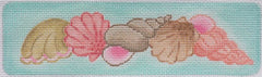 Kate Dickerson Needlepoint Collections Mixed Shells On Caribean Cuff Needlepoint Canvas