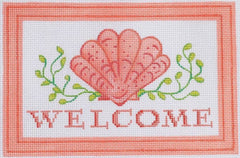 Kate Dickerson Needlepoint Collections Welcome Scallop Needlepoint Canvas