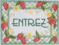 Kate Dickerson Needlepoint Collections Entrez Strawberries Needlepoint Canvas