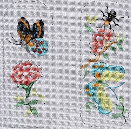 Kate Dickerson Needlepoint Collections Chinese Butterflies Eyeglass Case Needlepoint Canvas