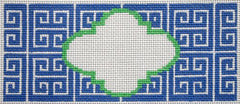 Kate Dickerson Needlepoint Collections Greek Key - Blues & Greens Needlepoint Canvas