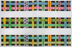 Kate Dickerson Needlepoint Collections Woven Ribbons Luggage Strap 2 Needlepoint Canvas