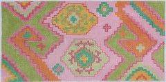 Kate Dickerson Needlepoint Collections Kilim Rectangle with Duck Head - Warm Hues Needlepoint Canvas
