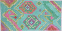 Kate Dickerson Needlepoint Collections Kilim Rectangle with Duck Multi Color Needlepoint Canvas