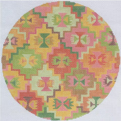 Kate Dickerson Needlepoint Collections Kilim Round - Desert Sun Needlepoint Canvas