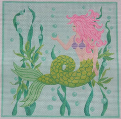 Kate Dickerson Needlepoint Collections Under - The-Sea Mermaid Needlepoint Canvas